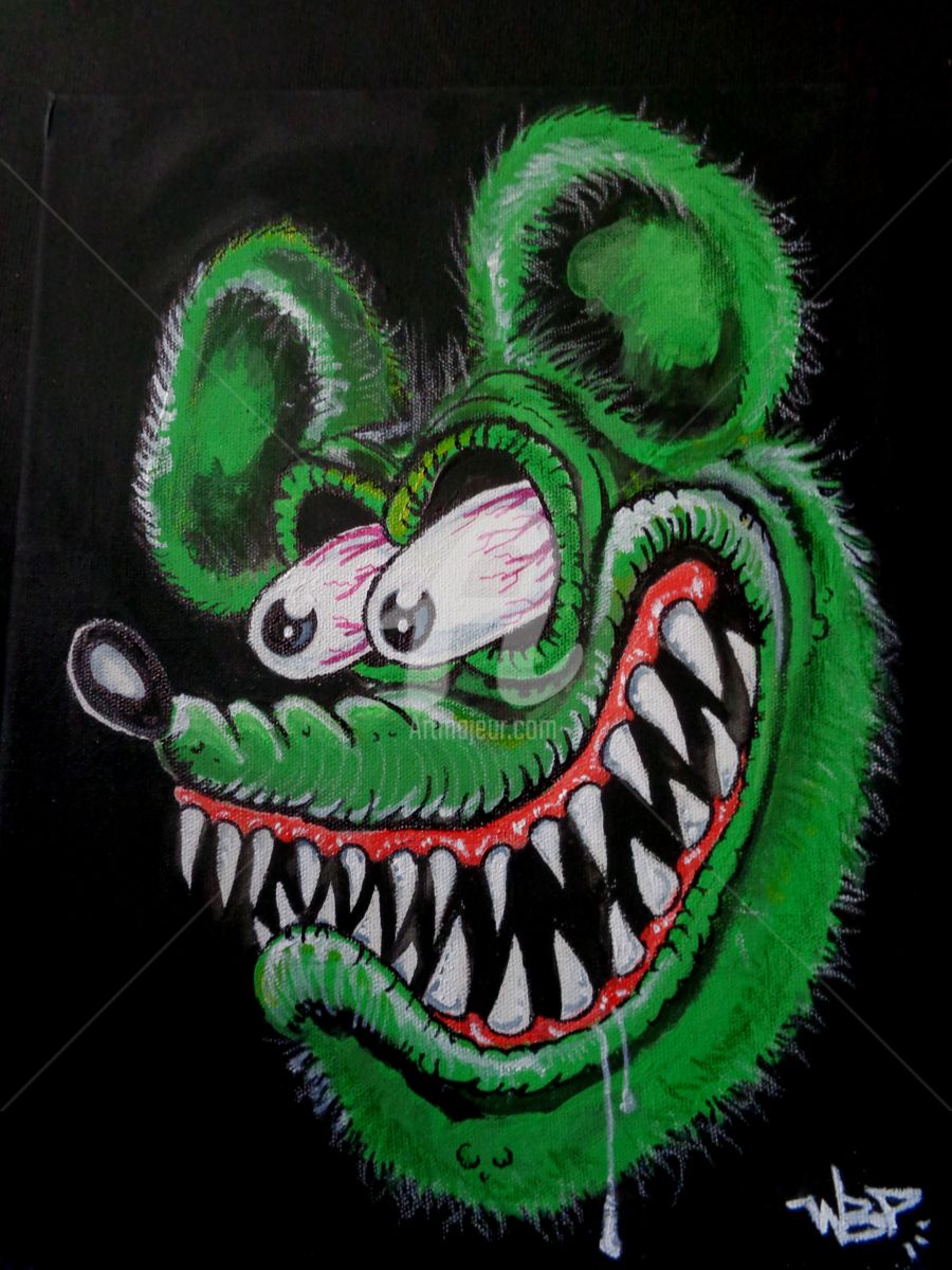 900x1200 Rat Fink (Wellington Wbp) - Rat Fink Painting