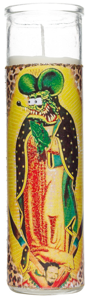 308x1000 Saint Rat Fink Prayer Candle - Rat Fink Painting