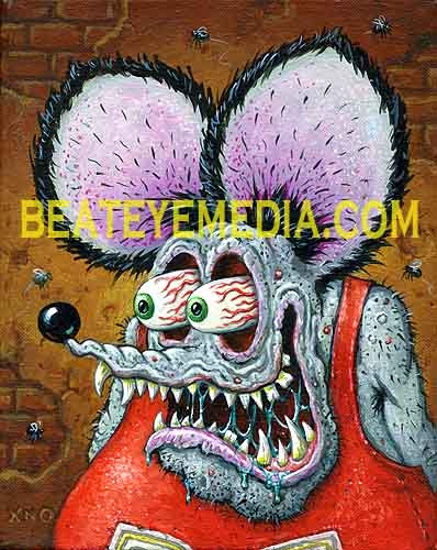 398x500 Xno Original Art Rat Fink - Rat Fink Painting
