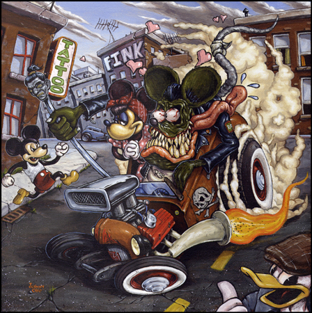 448x450 Men Oo She A November 2006 - Rat Fink Painting