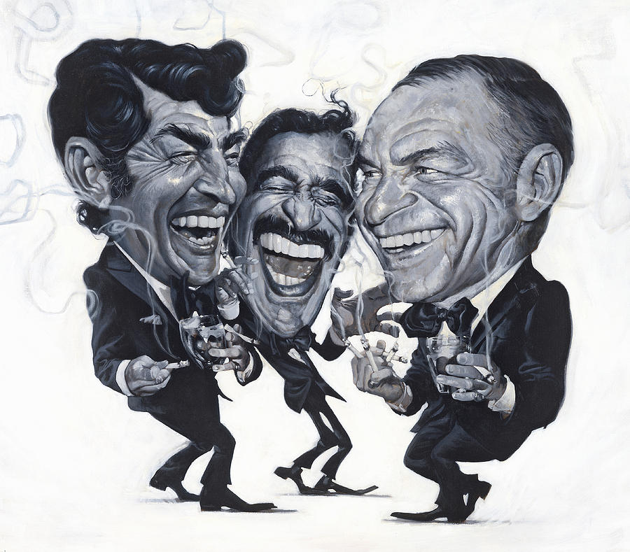 900x789 The Rat Pack Painting By Thomas Fluharty - Rat Pack Painting