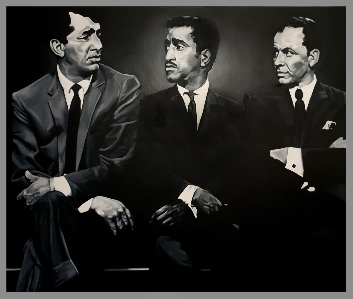 1200x1016 Rat Pack Oil Commission Debbie Faas - Rat Pack Painting