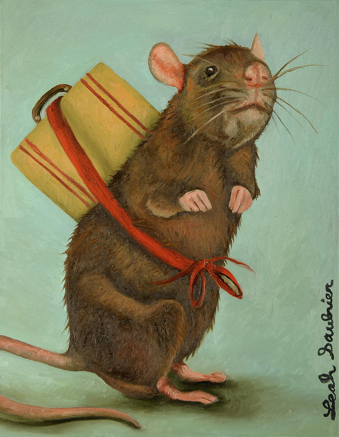 700x900 Pack Rat Painting By Leah Saulnier The Painting Maniac - Rat Painting