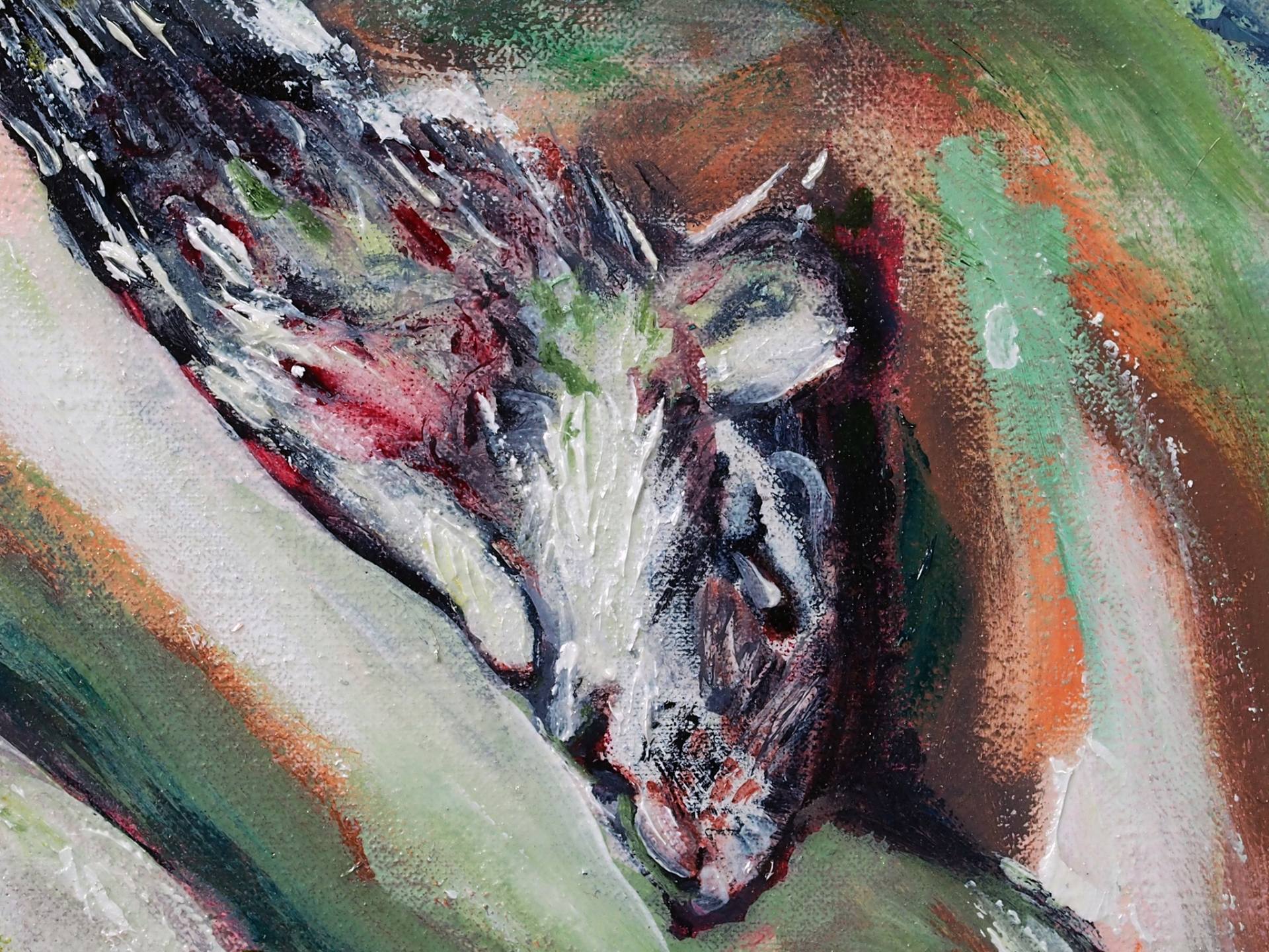 1920x1440 Saatchi Art Saul And The Dead Rat Painting By Alice Odilon - Rat Painting