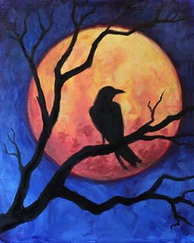 273x342 Ice Haus 10.21.18 Paint Nite Event - Raven Acrylic Painting