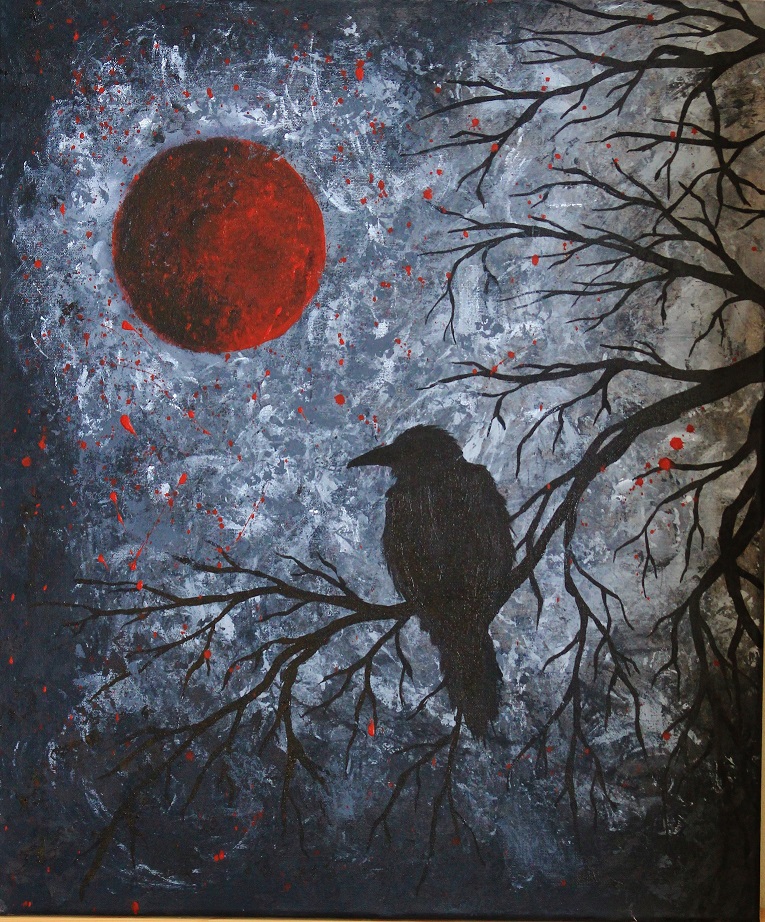 765x922 Acrylic Harakka's Chaotic Nest Of Art - Raven Acrylic Painting