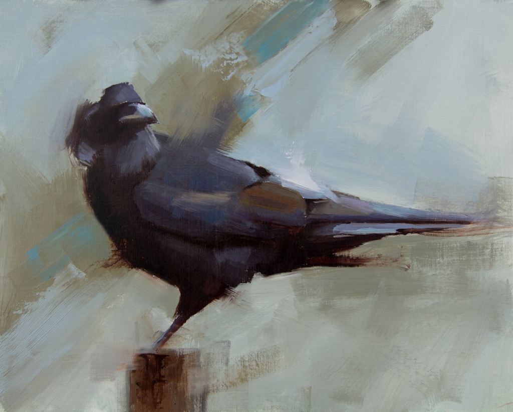 1024x822 New Raven Paintings - Raven Bird Painting