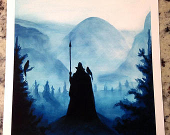 340x270 Raven Painting Etsy - Raven Painting