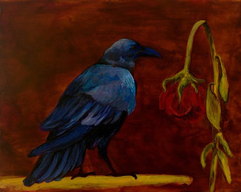 770x615 Saatchi Art Raven Painting By H Nelson - Raven Painting