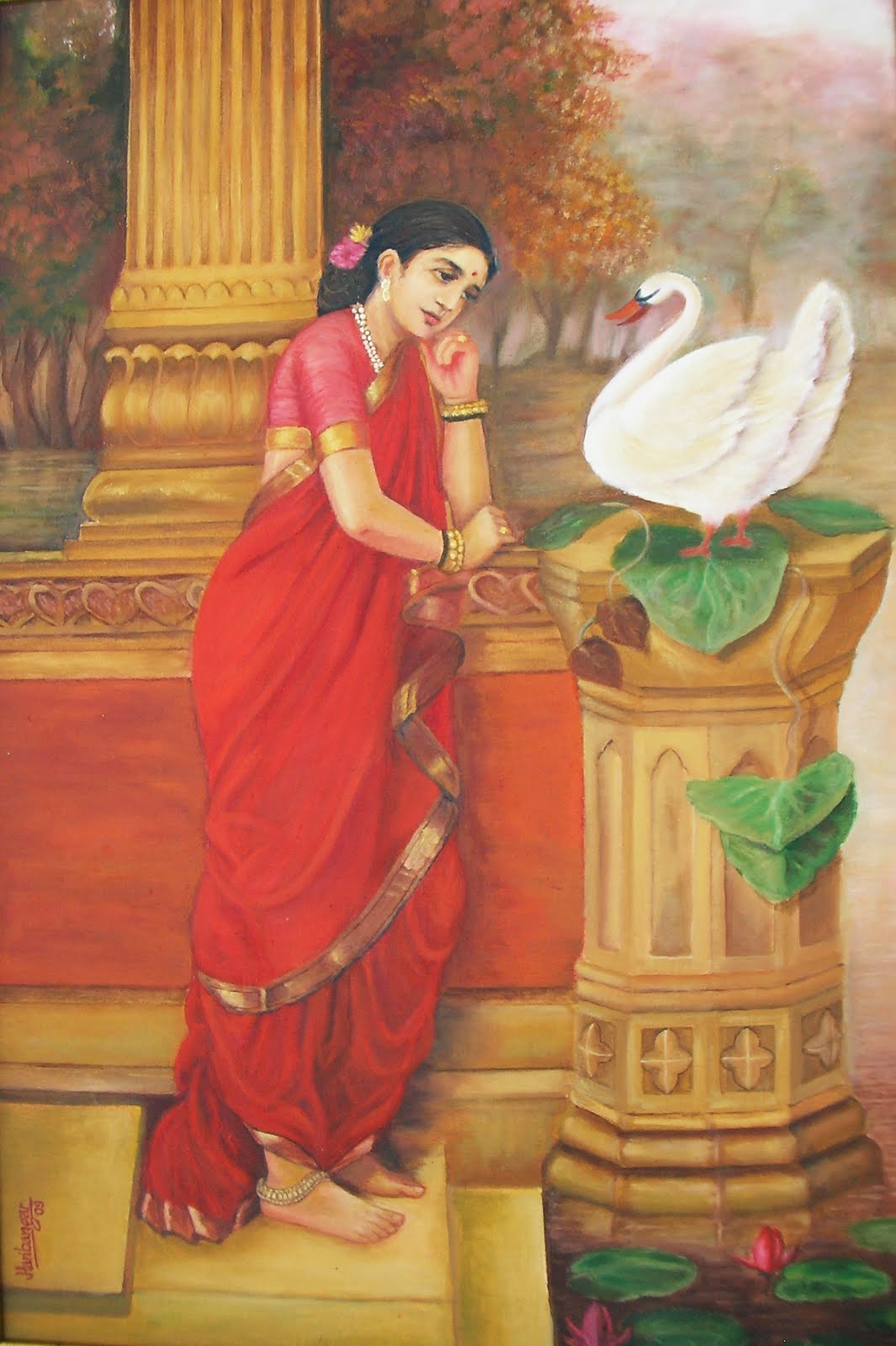 1065x1600 Alluring Painter Raja Ravi Varma - Ravi Varma Painting