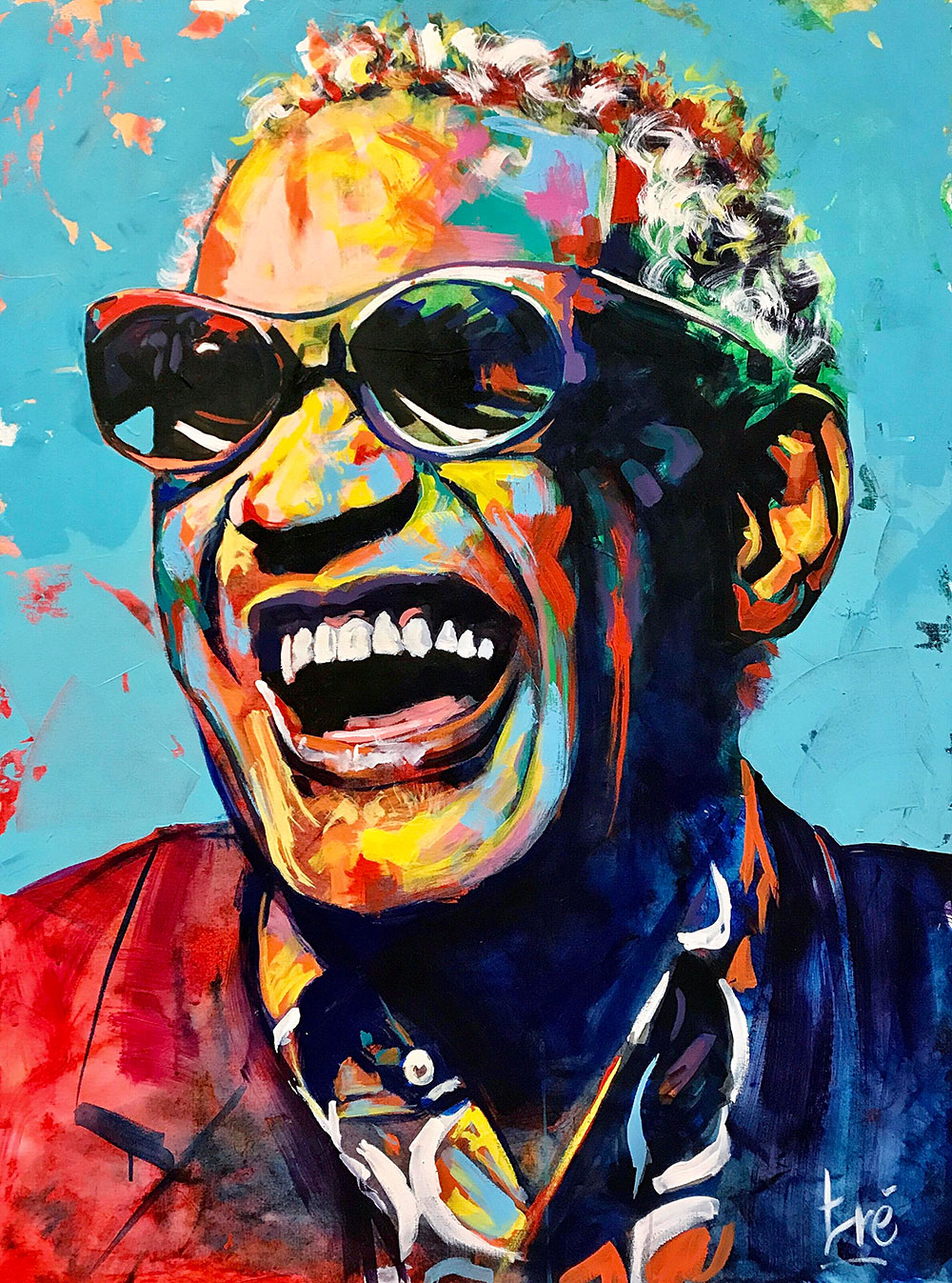 1000x1347 Ray Charles - Ray Charles Painting