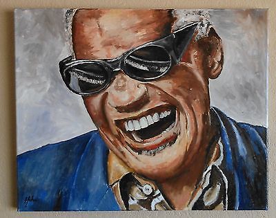 400x315 Ray Charles Jazz Original Oil Painting Art Top Art 24 Inch Art - Ray Charles Painting