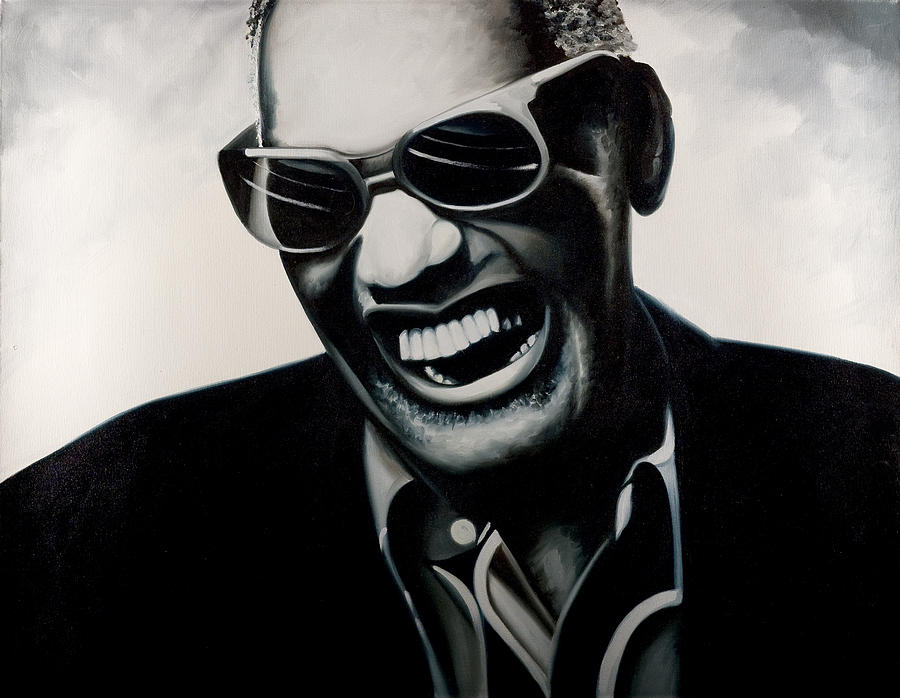 900x698 Ray Charles Painting By Jocelyn Passeron - Ray Charles Painting