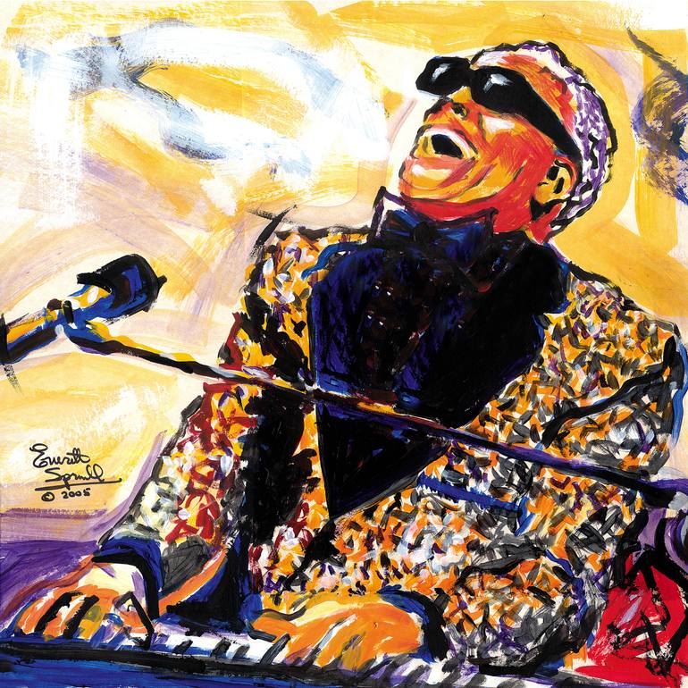 770x770 Saatchi Art Ray Charles Painting By Everett Spruill - Ray Charles Painting