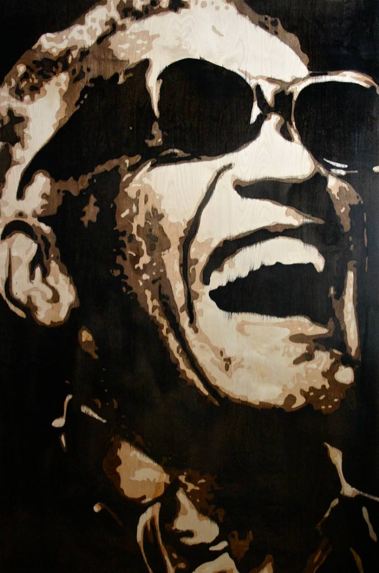 770x1164 Saatchi Art Ray Charles Painting By Justin Herber - Ray Charles Painting