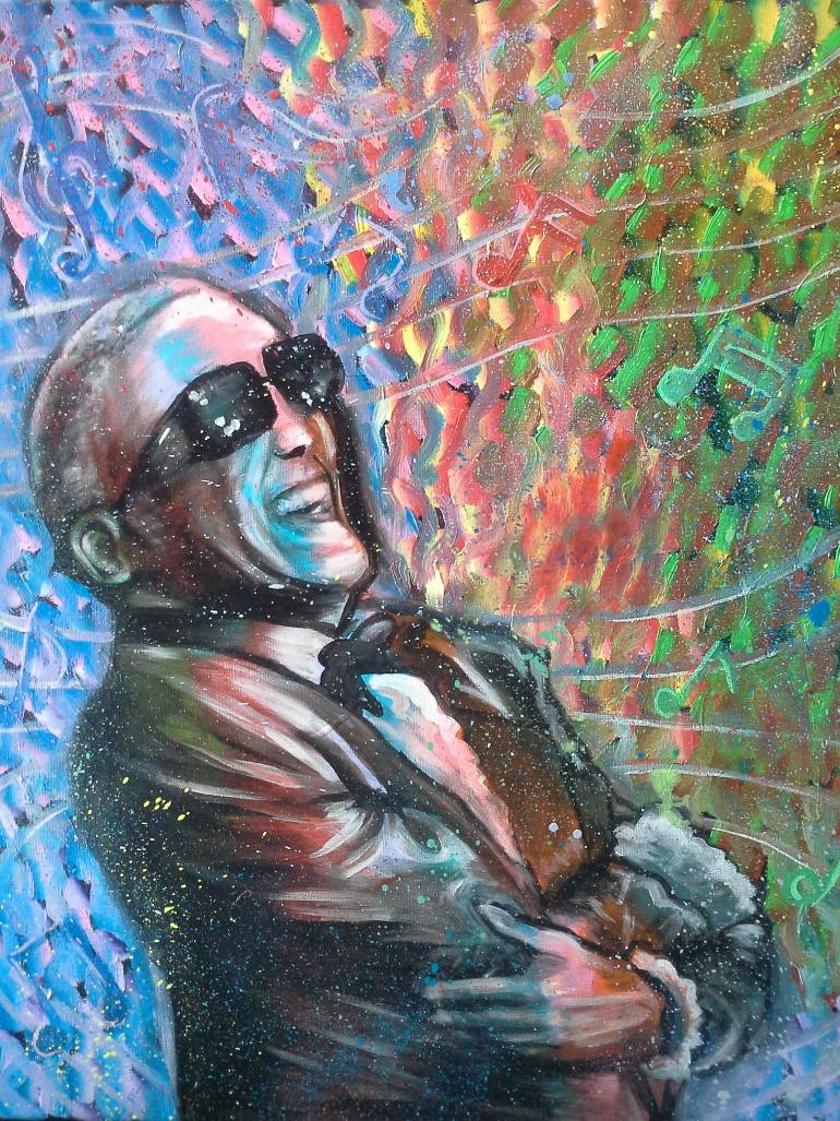 770x1027 Saatchi Art Ray Charles Painting By Michael Edquiban - Ray Charles Painting