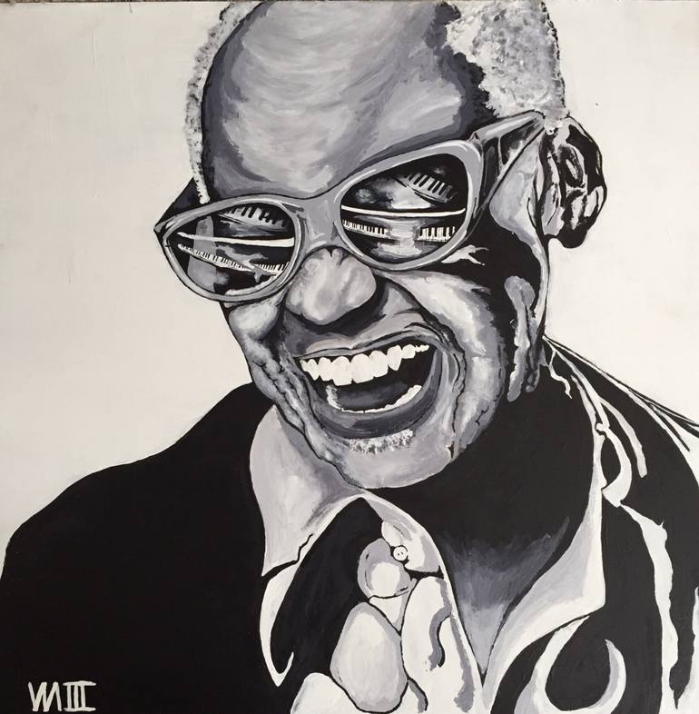 770x786 Saatchi Art Ray Charles Painting By Monte Miller - Ray Charles Painting