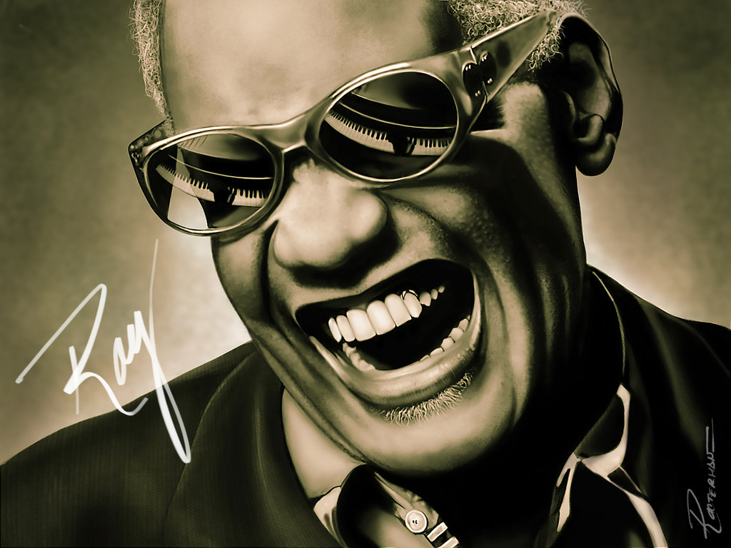 1024x768 Ray Charles - Ray Charles Painting
