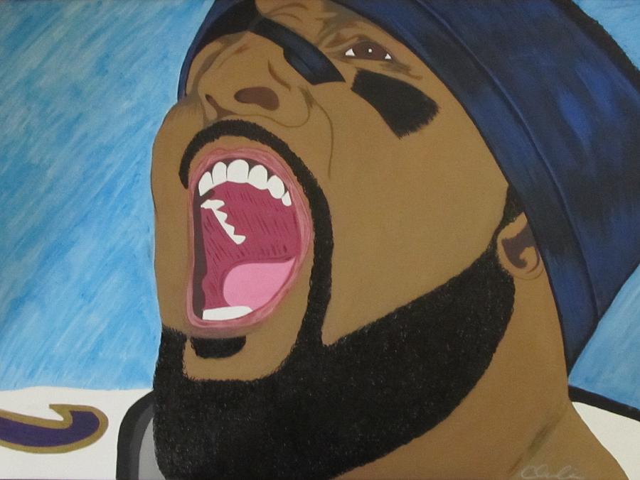 900x676 Ray Lewis Painting By Charles Monroe - Ray Lewis Painting