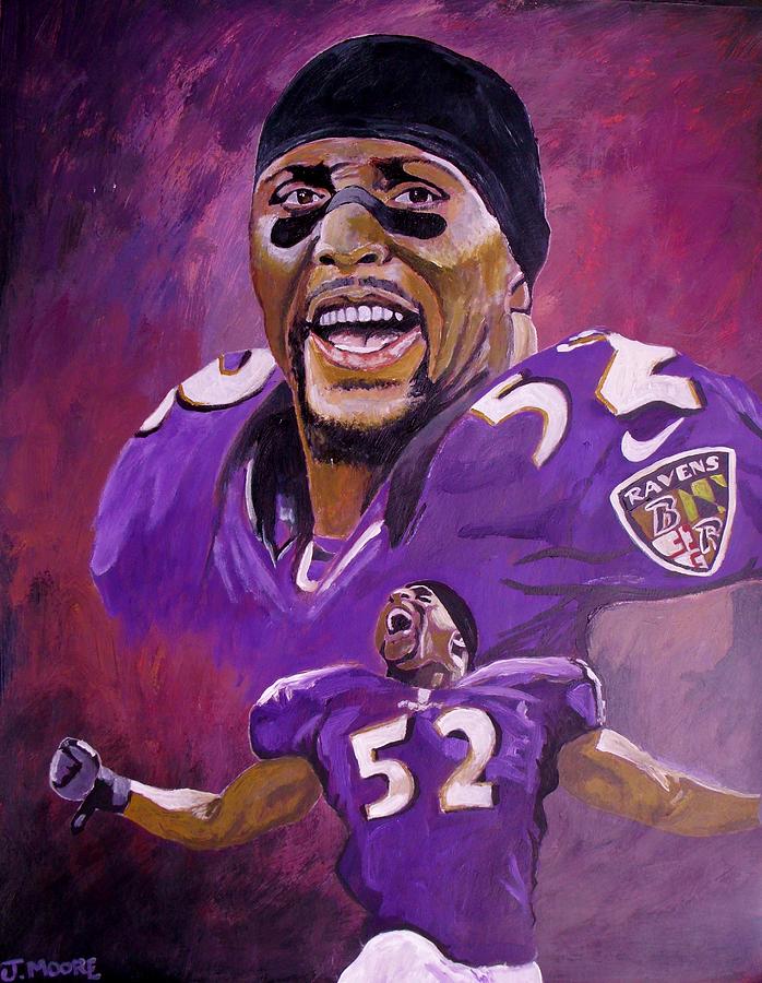 698x900 Ray Lewis Painting By Jeremy Moore - Ray Lewis Painting