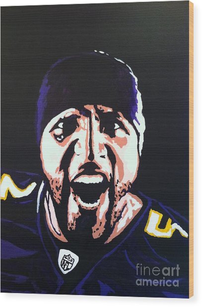 407x618 Ray Lewis Shout Painting By Lisa Martin - Ray Lewis Painting