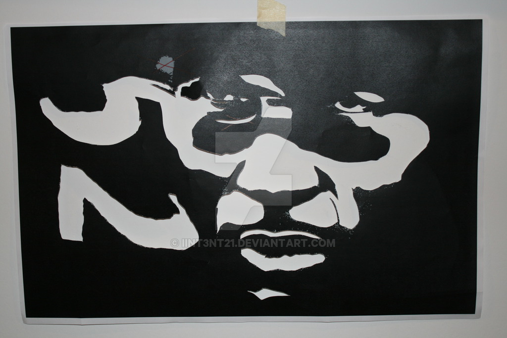 1024x683 Ray Lewis Stencil 50% Wip By Iint3nt21 - Ray Lewis Painting