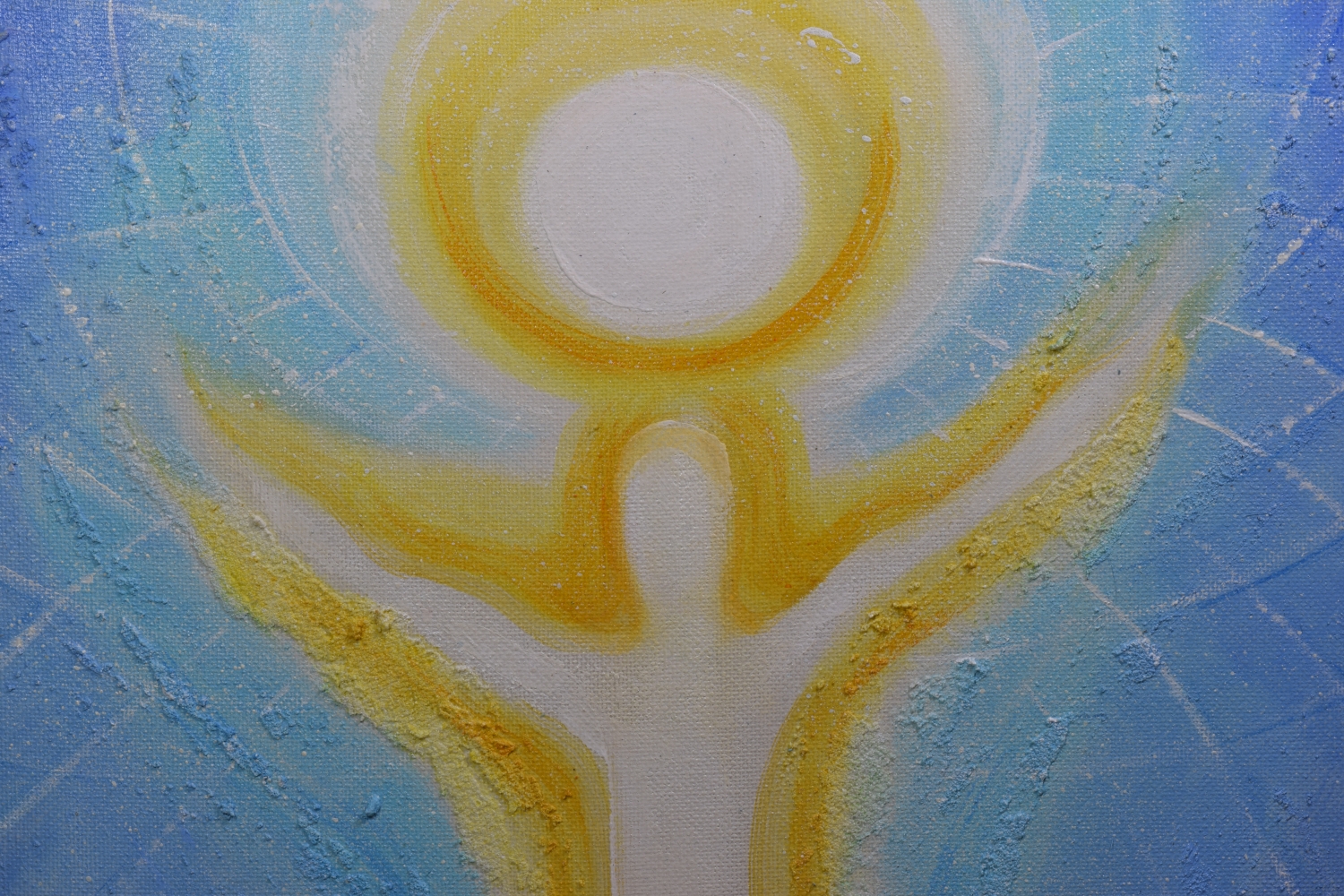 1500x1000 Spiritual Painting The Light From Spirit Depths Strives To Ray - Ray Of Light Painting