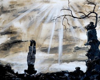 340x270 Sun Cloud Ray Etsy - Ray Of Light Painting