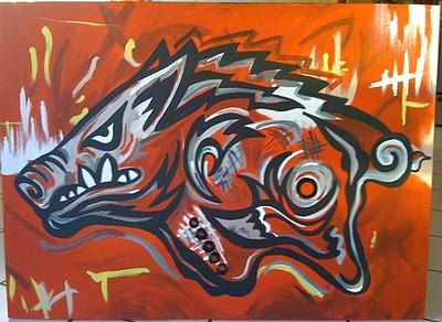 Razorback Canvas Painting at PaintingValley.com | Explore collection of ...