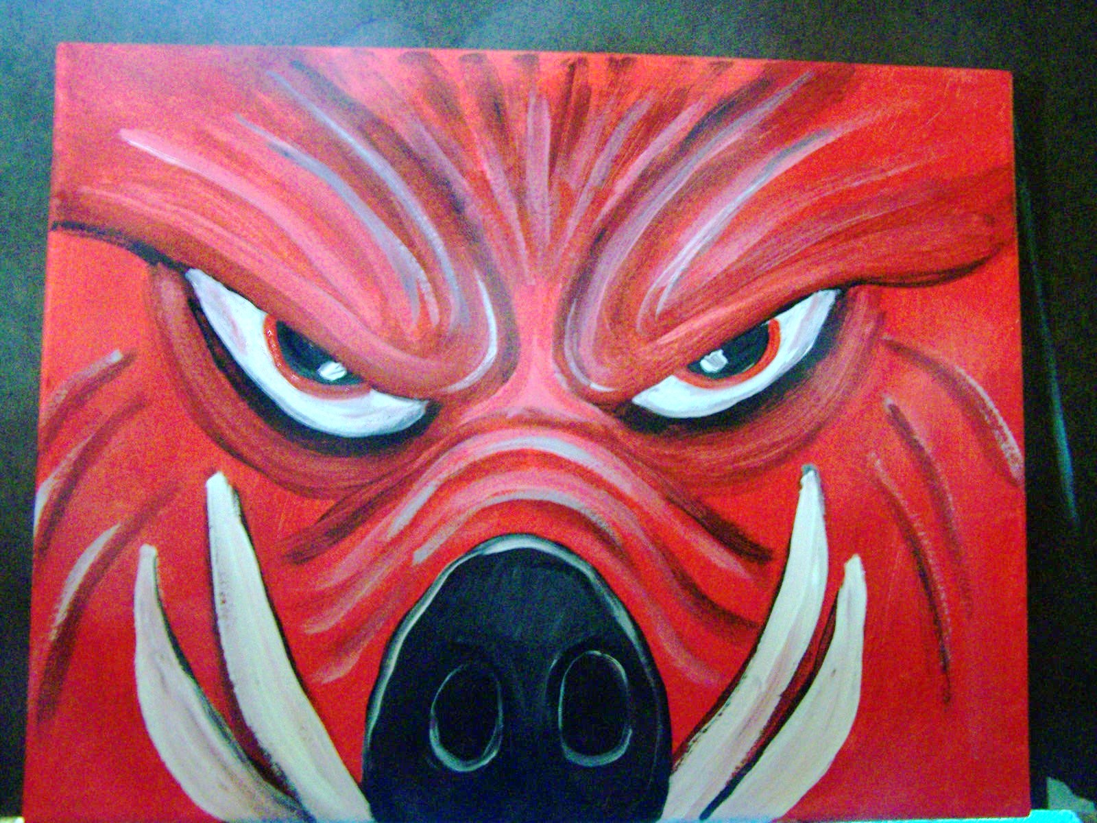 1600x1200 Living The Art Life Creating,selling,and Enjoying Art In My - Razorback Canvas Painting