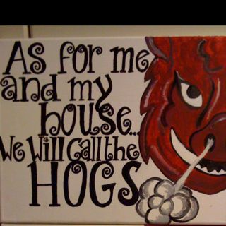 320x320 Razorback Canvas Painting! I'M Making One For Every Person In My - Razorback Canvas Painting