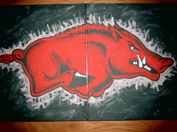 250x187 Arkansas Razorback Paintings - Razorback Painting
