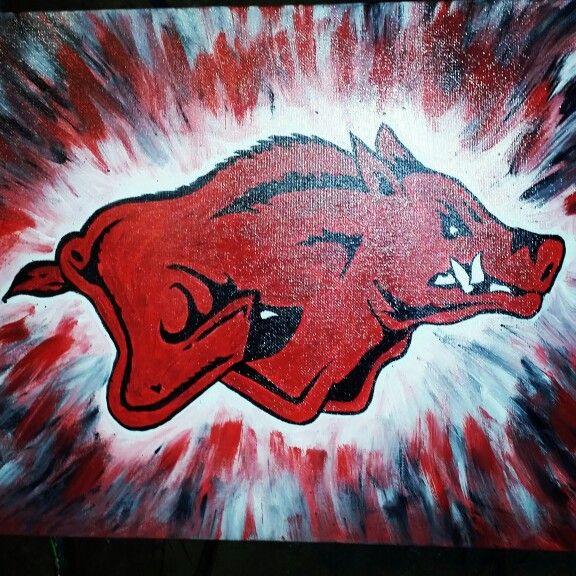 576x576 Custom Razorback Painting Typography - Razorback Painting