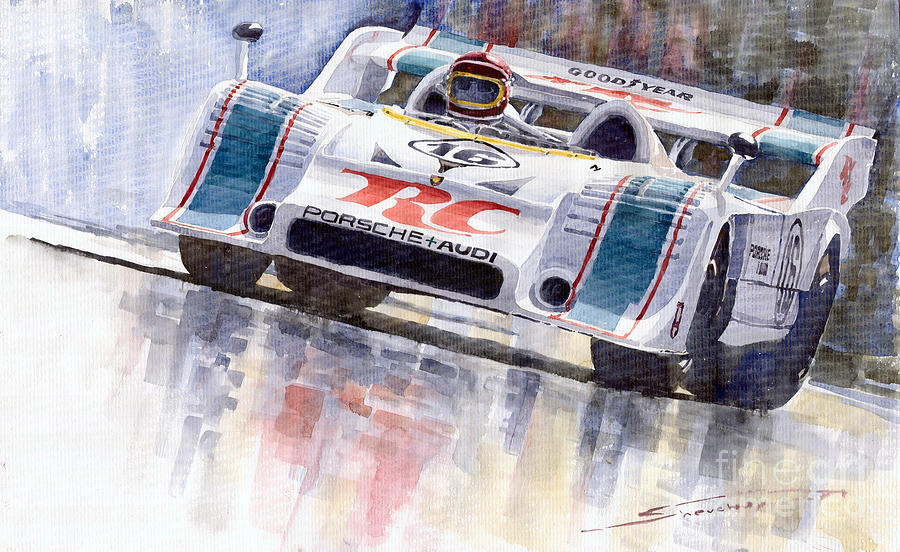 900x552 Porsche 917 10 Rc Cola Team Follmer Painting By Yuriy Shevchuk - Rc Painting
