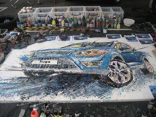 500x375 Ford Kuga Art Car Painting By Ian Cook Painted With Rc Cars - Rc Painting