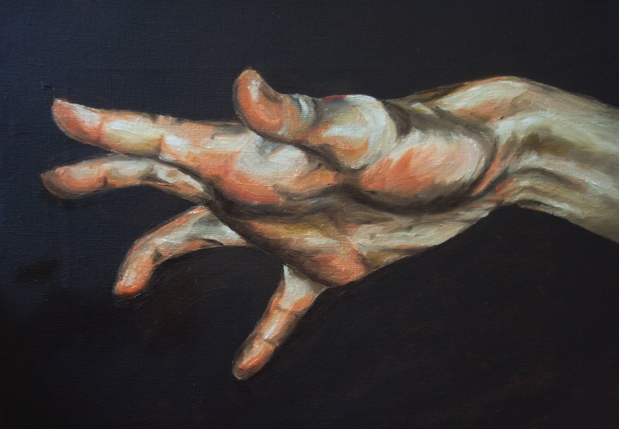 900x625 Reaching Hand By Vixsky - Reaching Hands Painting