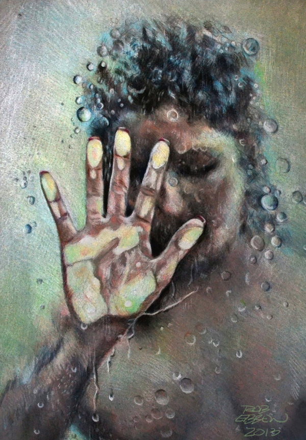 600x863 Reaching Out By Mreyecandy66 - Reaching Hands Painting