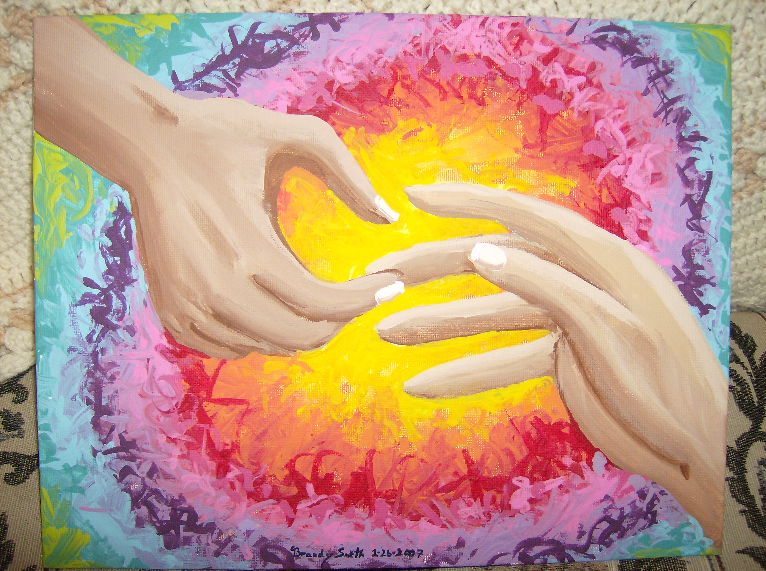 2576x1920 Reaching For Understanding Communication 387 Norway Amp Balkans - Reaching Hands Painting