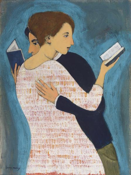 448x600 Lovers Reading Kershisnik Prints - Reading Painting
