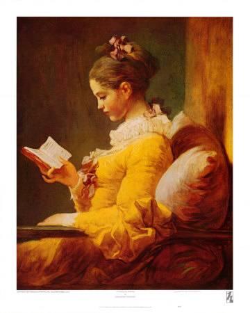 360x450 Young Girl Reading Art Print By Jean Fragonard - Reading Painting
