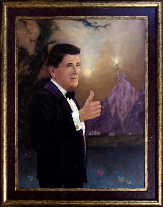 550x701 Ronald Reagan Painting Progress 7.11.05 - Reagan Painting