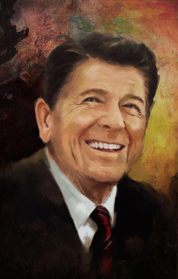 575x900 Ronald Reagan Portrait 8 Painting By Corporate Art Task Force - Reagan Painting