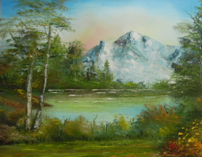646x500 Experience The Joy Of Bob Ross Way. Sign Up Now - Real Bob Ross Painting