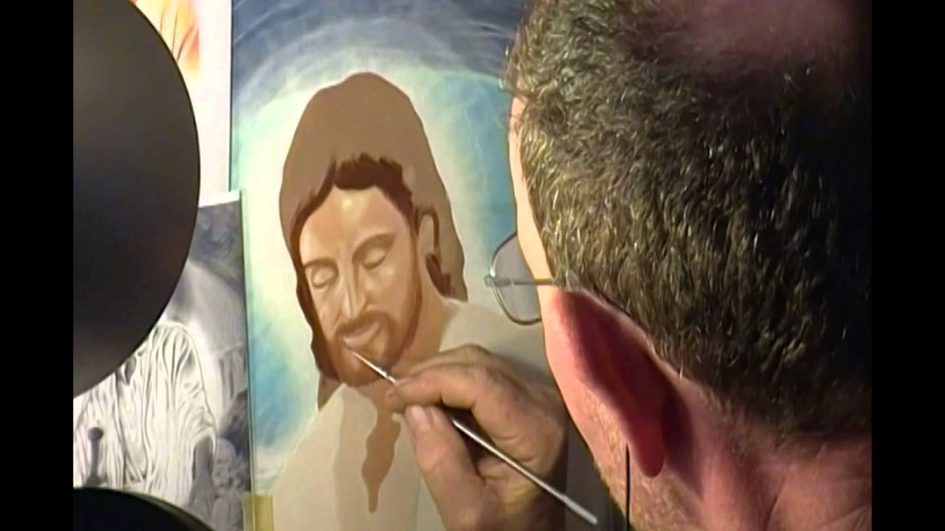 1920x1080 Jesus - Real Face Of Jesus Painting