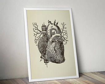 340x270 Real Heart Painting Etsy - Real Heart Painting