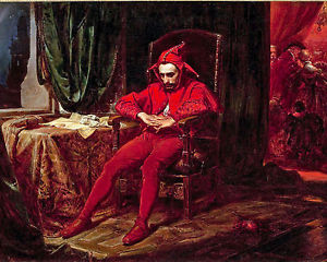 300x240 Stancyk The Sad Court Jester King Painting Polish European Real - Real Painting