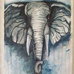 Realistic Elephant Painting at PaintingValley.com | Explore collection ...