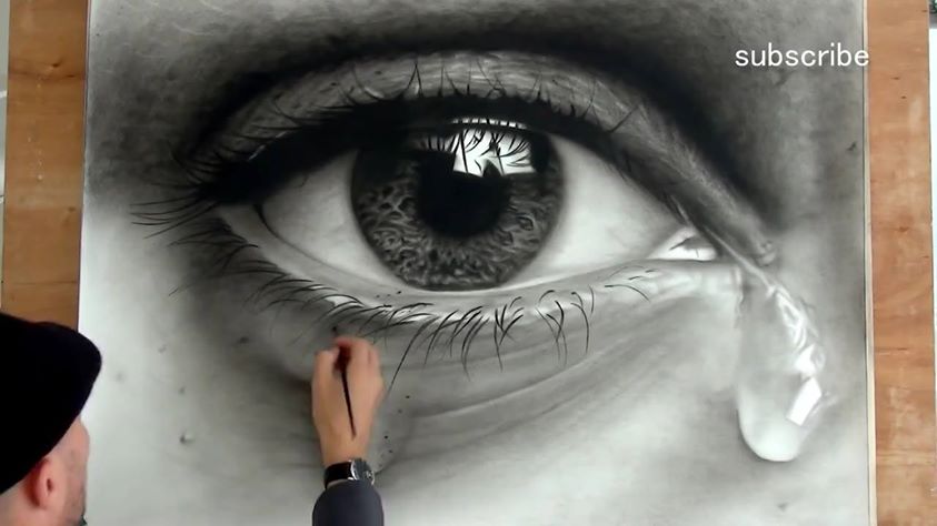 843x474 How To Draw A Realistic Eye (Speed Painting) By Stefan Pabst - Realistic Eye Painting