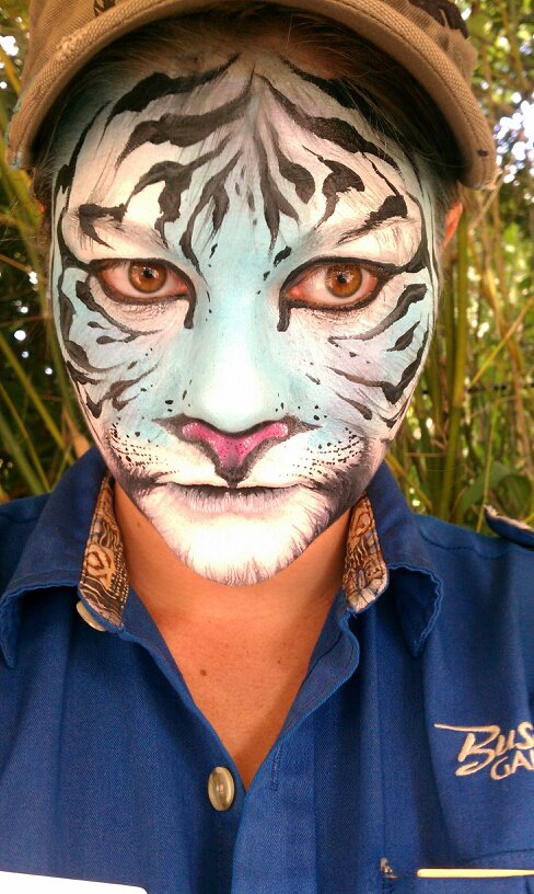 488x816 Realistic Tiger Face Paint By Kara Mundy Facepainting - Realistic Face Painting