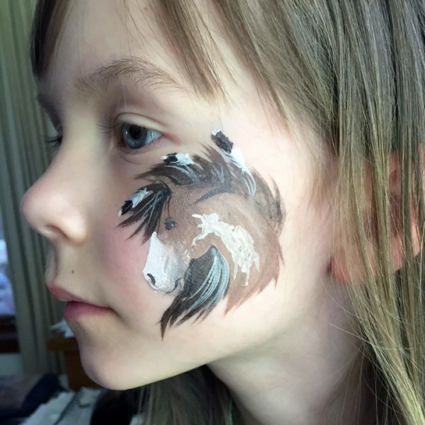 600x600 Realistic Horse Face Painting Design - Realistic Face Painting